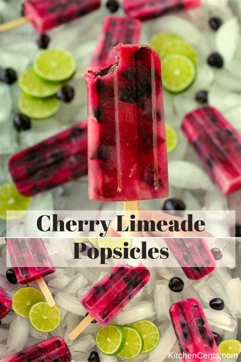 Fresh Cherry Limeade Popsicles The Perfect Summer Treat Kitchen Cents