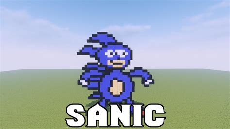 Sanic Meme Minecraft Pixel Art Youtube