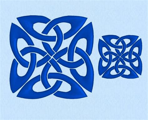 Celtic Knot Square Cross Machine Embroidery Design File In Two Sizes