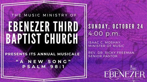 October Ebenezer Third Baptist Church Annual Musicale