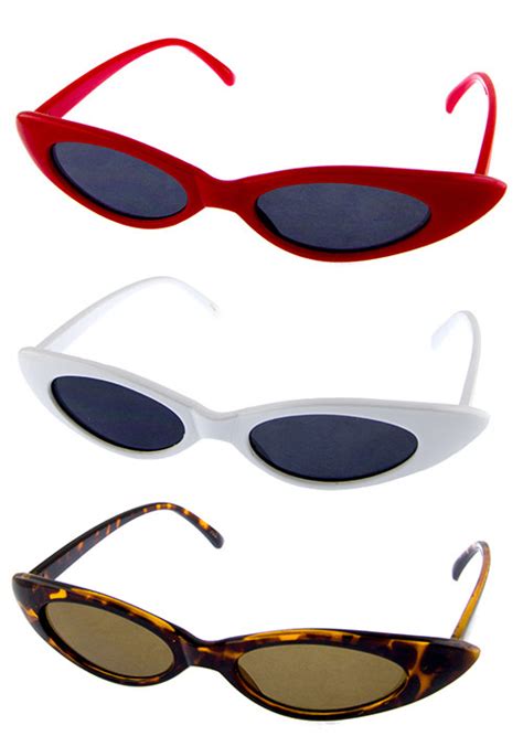 women s retro slim cat eye sunglasses various colors