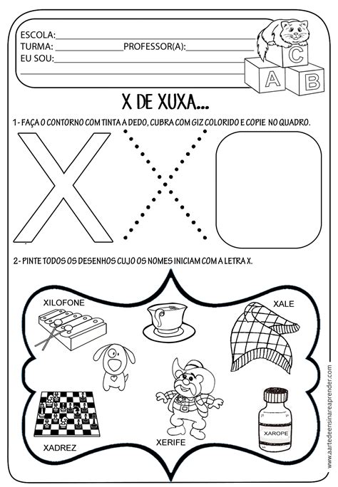 Atividade Pronta Letra X Atividades Para Educação Infantil