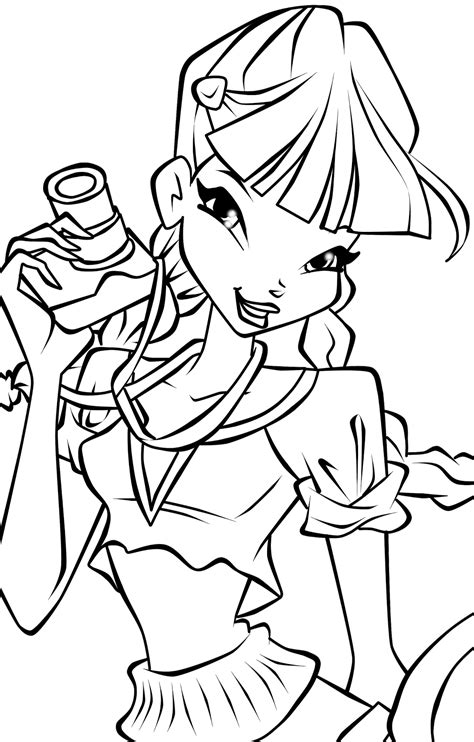 Winx Club All Colorear Colorea A Musa Safari Nueva Pose 112200 The