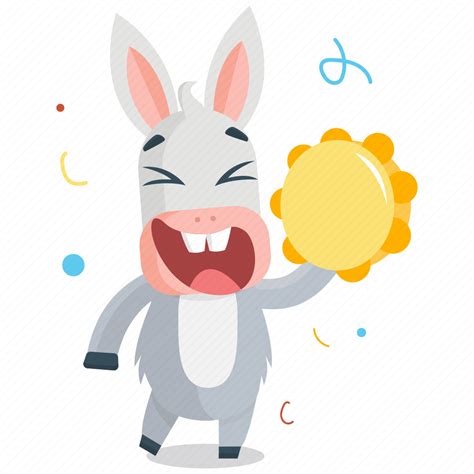 Celebrate Donkey Emoji Emoticon Smiley Sticker Icon Download On