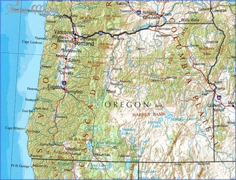 Oregon Map Tourist Attractions