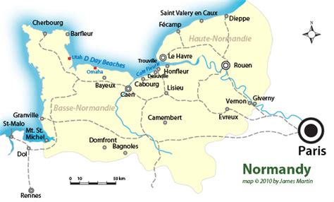 The Top Cities And Beaches In Normandy Normandy Map Normandy France