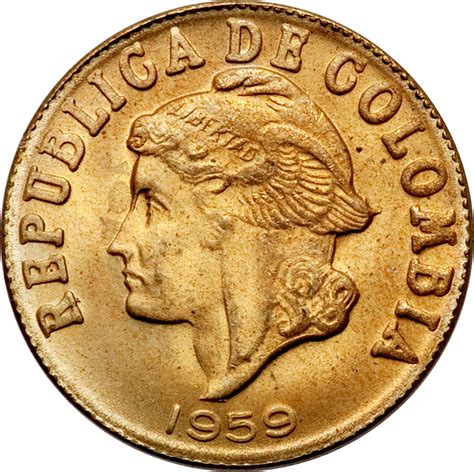 This republic of colombia coin. 2 Centavos (head left; continuous legend) - Colombia - Numista