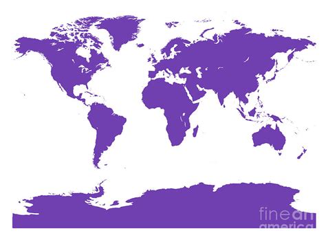 Map In Purple Digital Art By Jackie Farnsworth Pixels