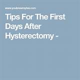 Laparoscopic Hysterectomy Recovery Tips Photos