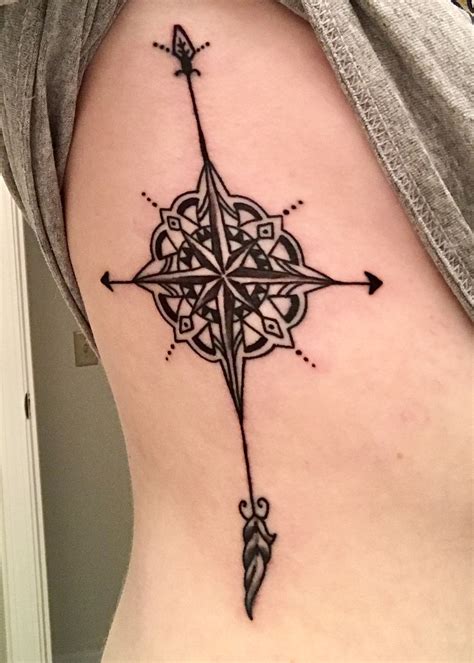 Mandala Compass Tattoo Symbolizing Ones Journey Through Life Mandala