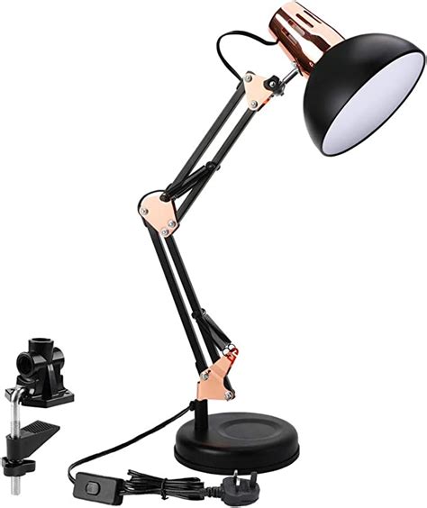 Powerking Architect Task Lamp，adjustable Swing Arm Desk Lamp With Clamp