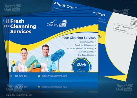 Cleaning Services Direct Mail Eddm Postcard Template By Mts