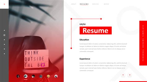 Free Adobe Xd Resume Template Download Behance