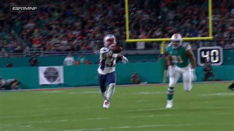 Dion Lewis One Handed Catch Patriots Vs Dolphins Youtube