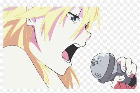 Download Anime Blonde Girl Singing Png Download Anime Girl Singing Meme Clipart Png