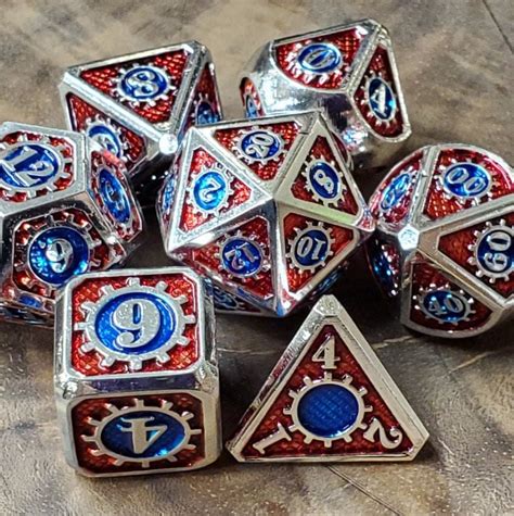 Artificer Metal Dnd Dice Set Polyhedral Dice Set For Dungeons And