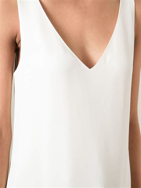 Lyst Theory V Neck Tank Top In White