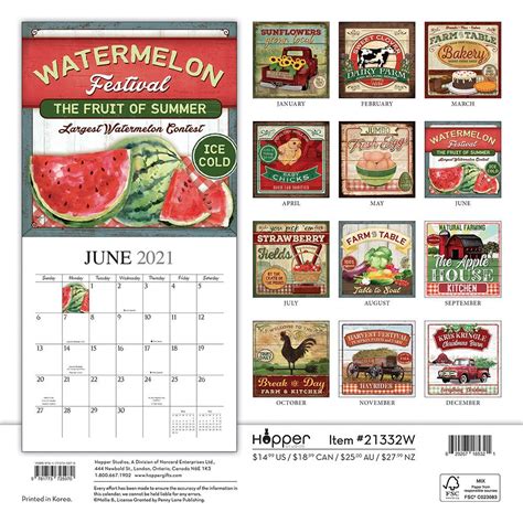 10 x 5 desk tent calendar with stock tips or quotes on each page includes one page per month for 2021. Farmers Market Calendar 2021 Dollar Tree | 2021 Calendar