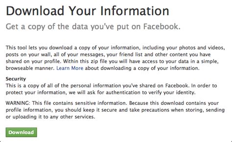 Can I Download My Personal Information From Facebook