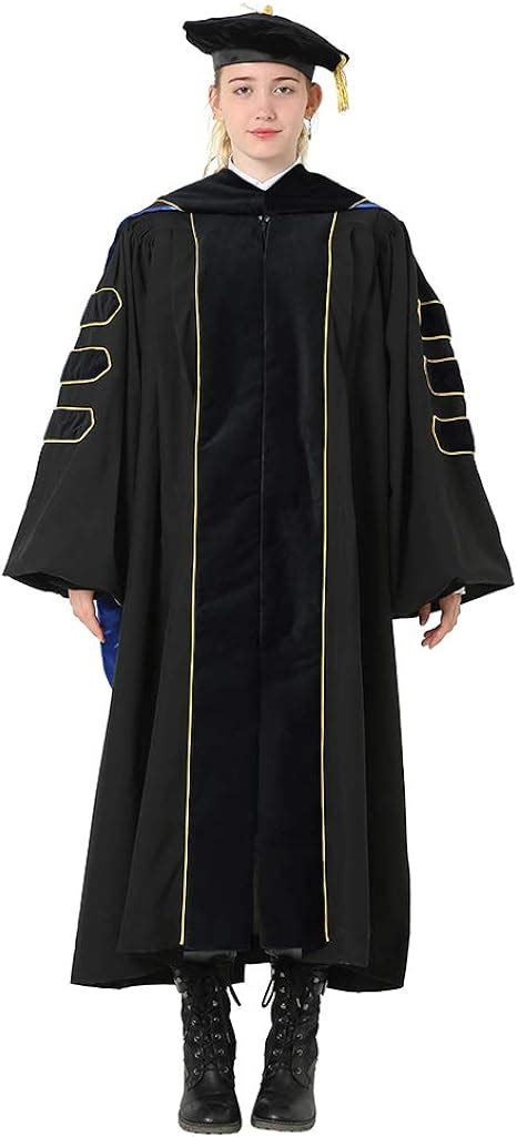 Graduatepro Graduation Doctoral Gown And Cap Tam Academic Regalia With