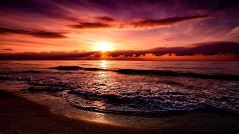 Sunset Beach Wallpaper Hd Photos Cantik