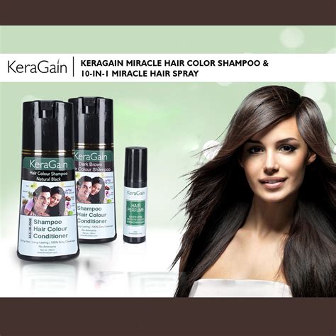 Achieving a natural hair care routine has never been easier. Buy KeraGain Instant Natural Black Hair Color Shampoo with ...