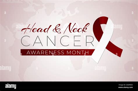 Head And Neck Cancer Awareness Month Background Illustration Stock