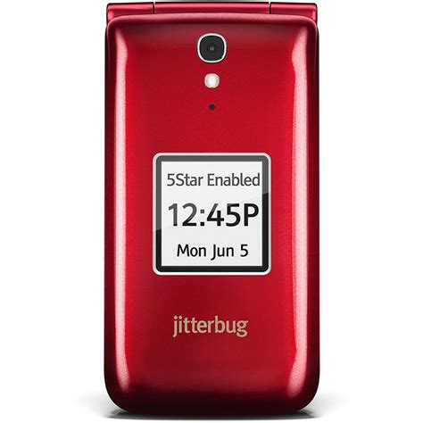 Greatcall Jitterbug Easy To Use Cell Phone For Seniors Red Walmart