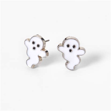 Friendly Ghost Halloween Stud Earrings Claires