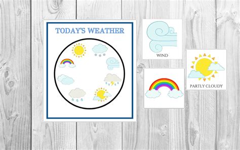 Weather Wheel Printable Preschool Learning Homeschool Etsy