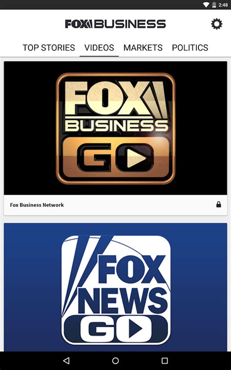 The home screen has more content than ever before. Fox Business - Android Apps on Google Play
