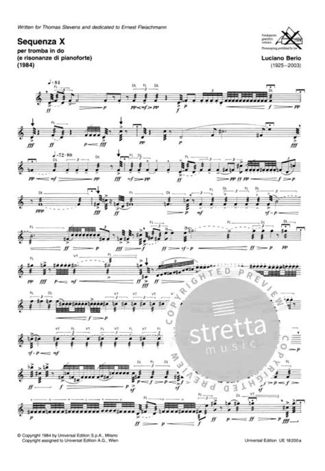 Sequenza X From Luciano Berio Buy Now In The Stretta Sheet Music Shop