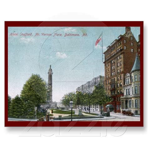 Mt Vernon Place Baltimore 1910 Vintage Postcard