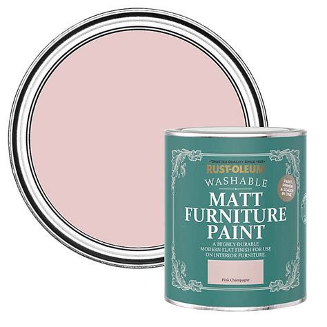 Rust Oleum Pink Champagne Matt Furniture Paint 750ml Diy At Bandq