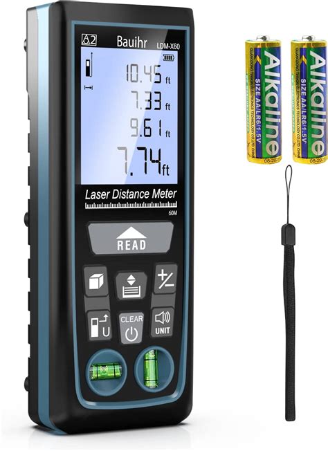 Laser Measure Device 60m Bauihr 196ft Laser Distance Meter With