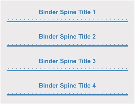 Template For Binder Spine Spotaceto