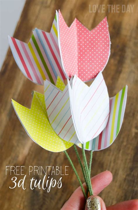 Easter Printables Free Paper Tulips And Tutorial By