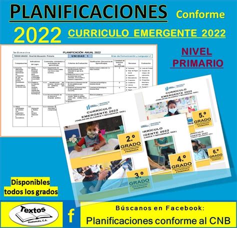 Planificaciones Ya Disponibles Conforme Al Curriculo Emergente