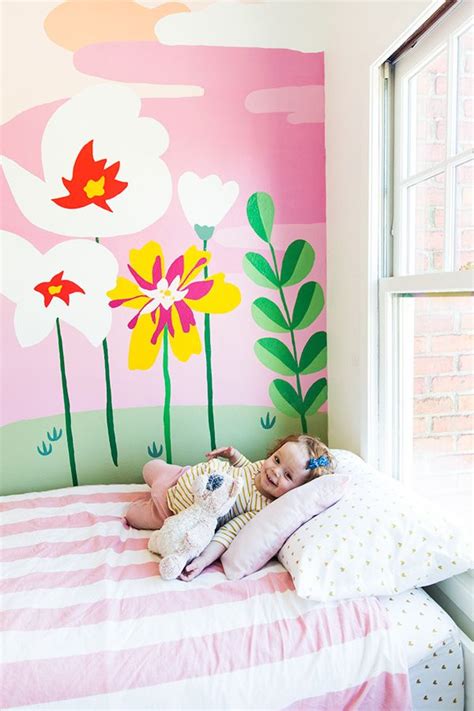 A Hand Painted Wall Mural Say Yes Wall Murals Painted Girls Wall
