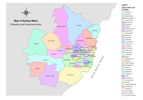 Sydney Metropolitan Area Map