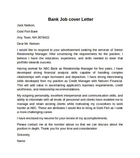 Cover Letter Of Bank Job Need Essay Written