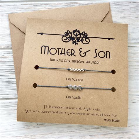 Check spelling or type a new query. Mom Son Gift For Son Wish Bracelet For Son Mother Son Matching