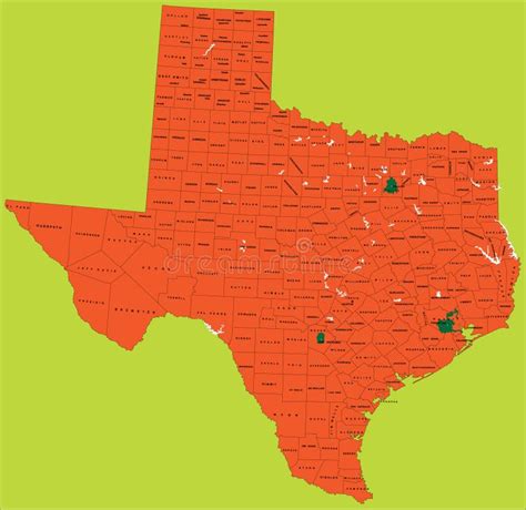 Texas Political Map Stock Photography Image 13351032