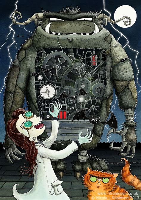 Nicola L Robinson Frankenstein Illustration Mary Shelley Inspired