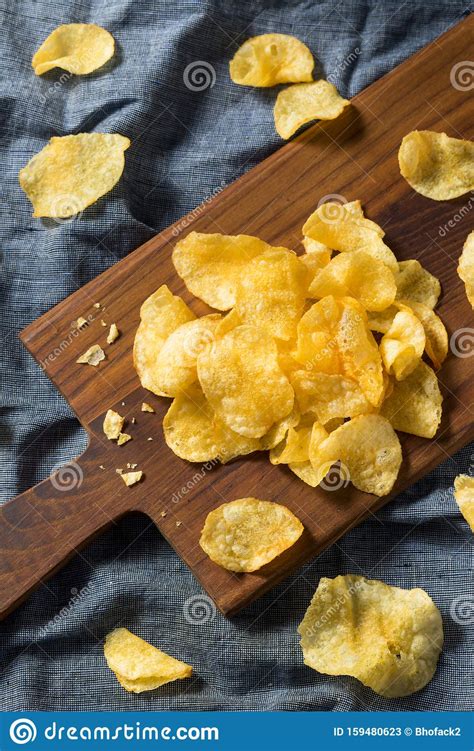 Crispy Thin Potato Chips Stock Image Image Of Fried 159480623