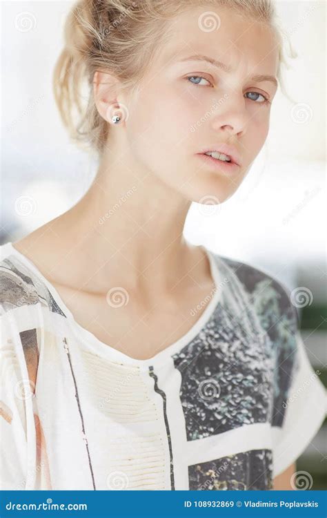 Slim Blond Woman Stock Image Image Of Beauty Caucasian 108932869