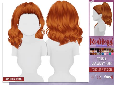 Groove Hair V1 Redheadsims Cc Sims 4 Mac Sims Cc Sims
