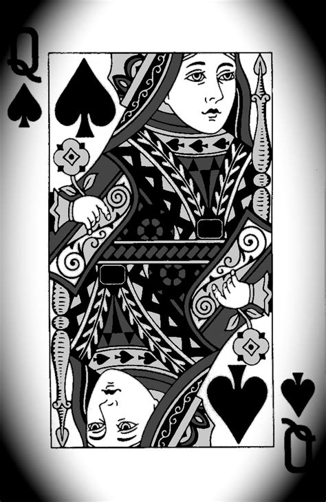 Queen Of Spades Card Png Queen Of Spades Funky Playing Card Vector