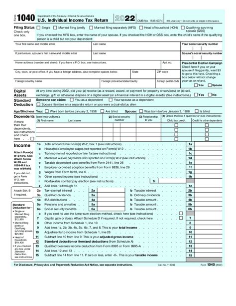 Irs Form 1040 Schedule E Fillable 1040 Form Printable
