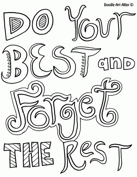Doodle Art Alley All Quotes Coloring Pages Coloring Home
